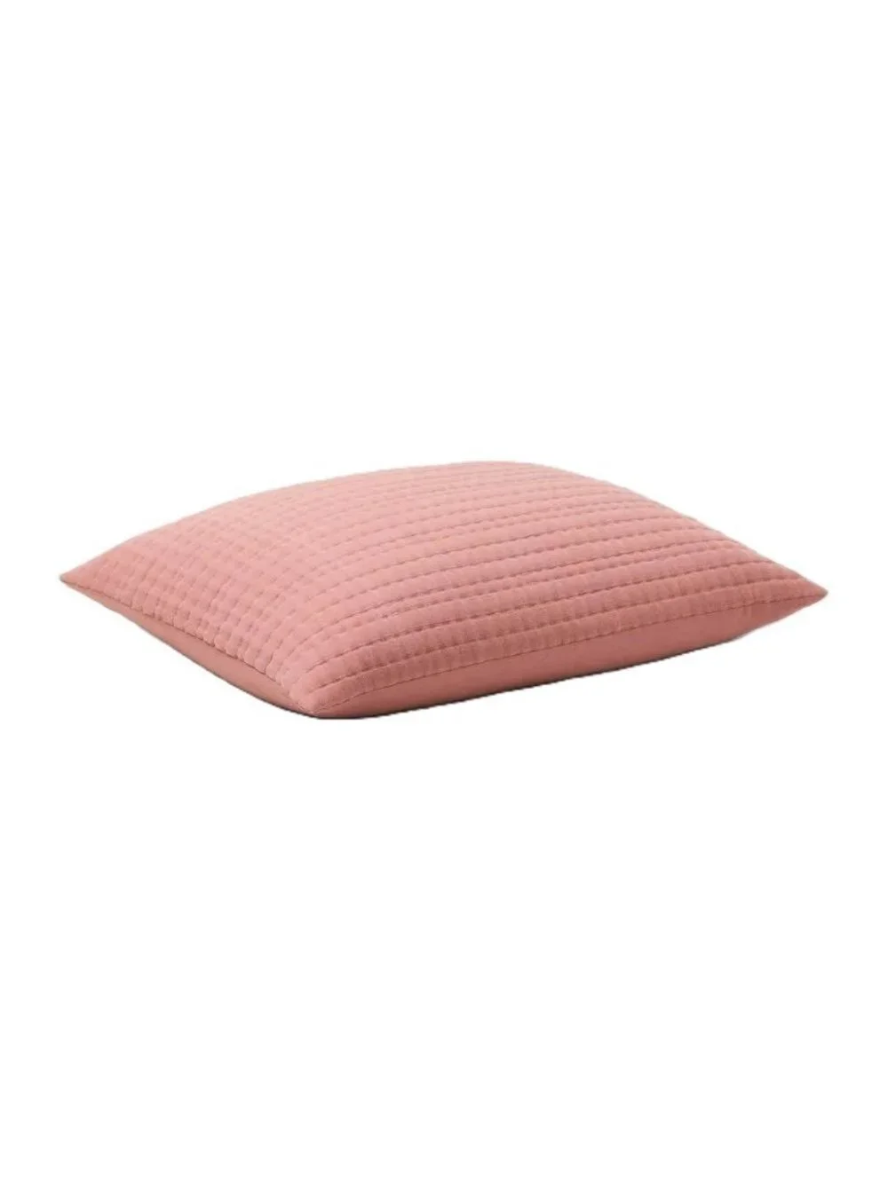 Casaluna King Pillow Sham Mauve Pink Matelasse Striped Lyocell & Cotton Blend